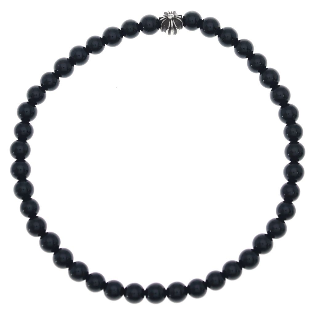 Chrome Hearts 4 mm Bead Bracelet Black Silver — view 2