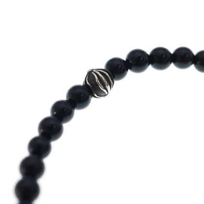 Chrome Hearts 4 mm Bead Bracelet Black Silver — view 6