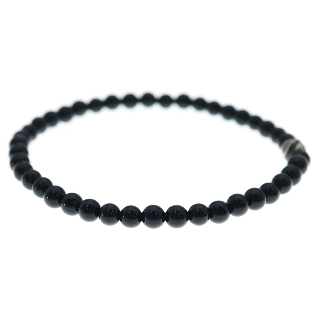 Chrome Hearts 4 mm Bead Bracelet Black Silver — view 3