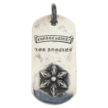 Chrome Hearts Raised Star Dogtag Dog Tag la Limited Silver Necklace