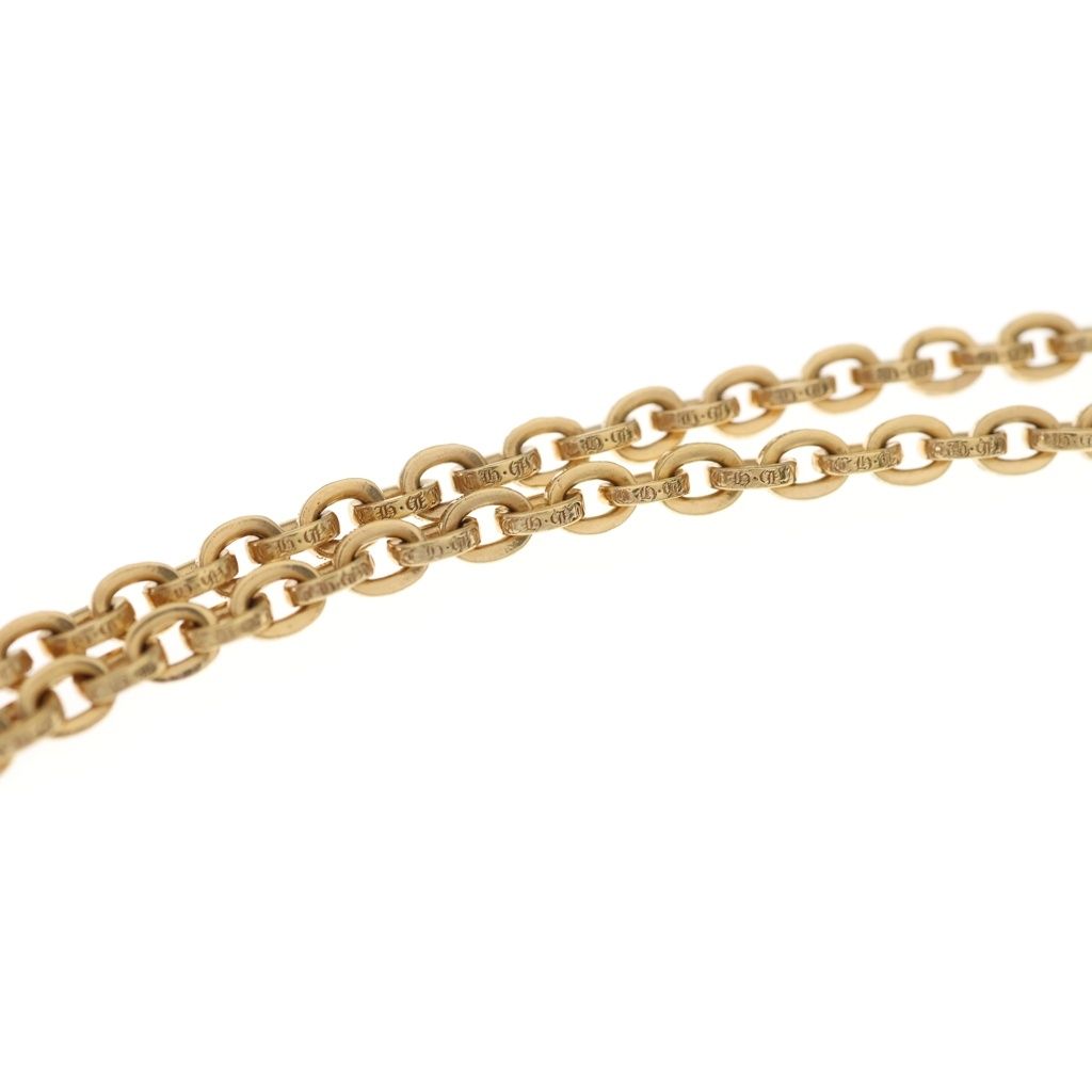 Chrome Hearts 22k Paperchain 20 Paper Chain Necklace Gold — view 4