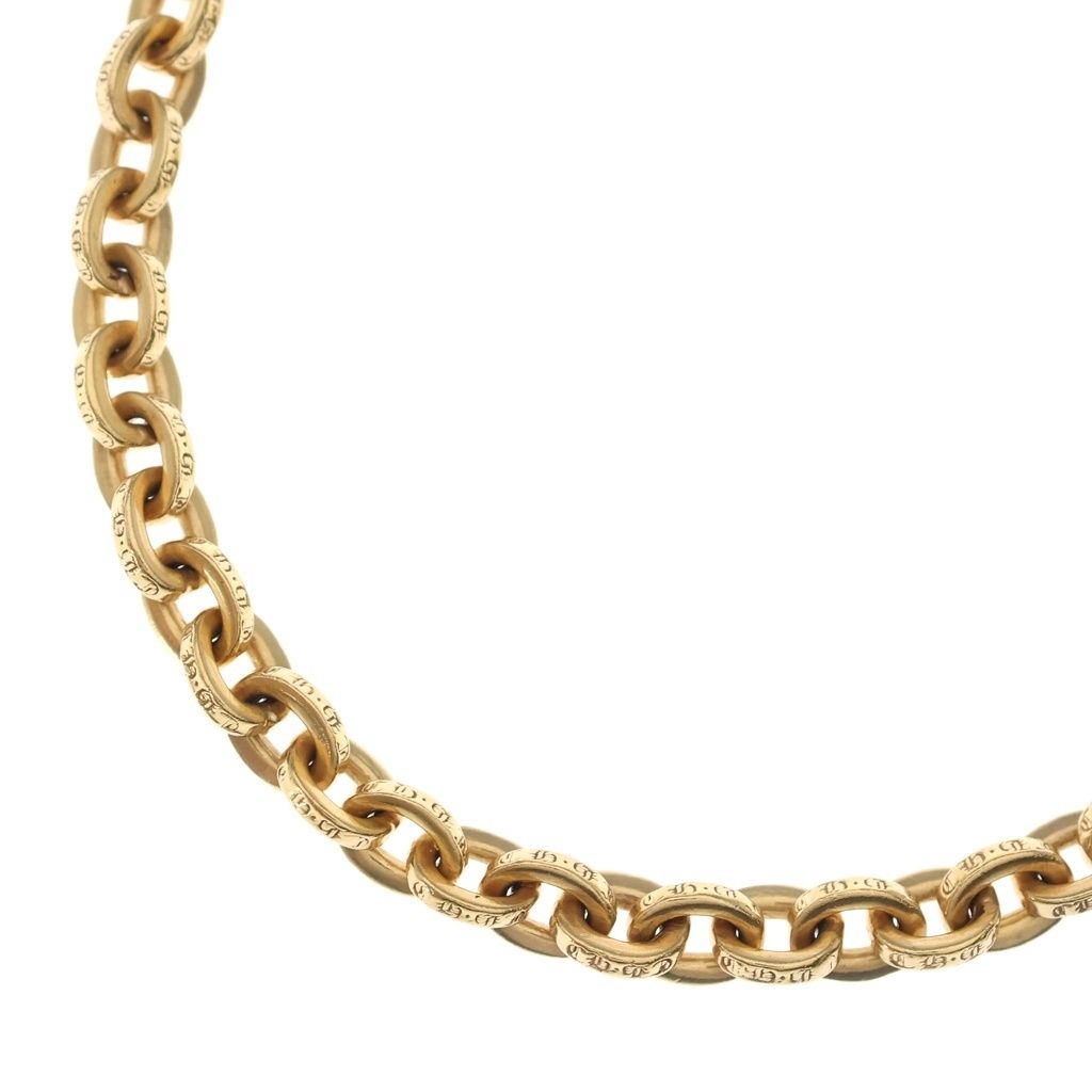 Chrome Hearts 22k Paperchain 20 Paper Chain Necklace Gold