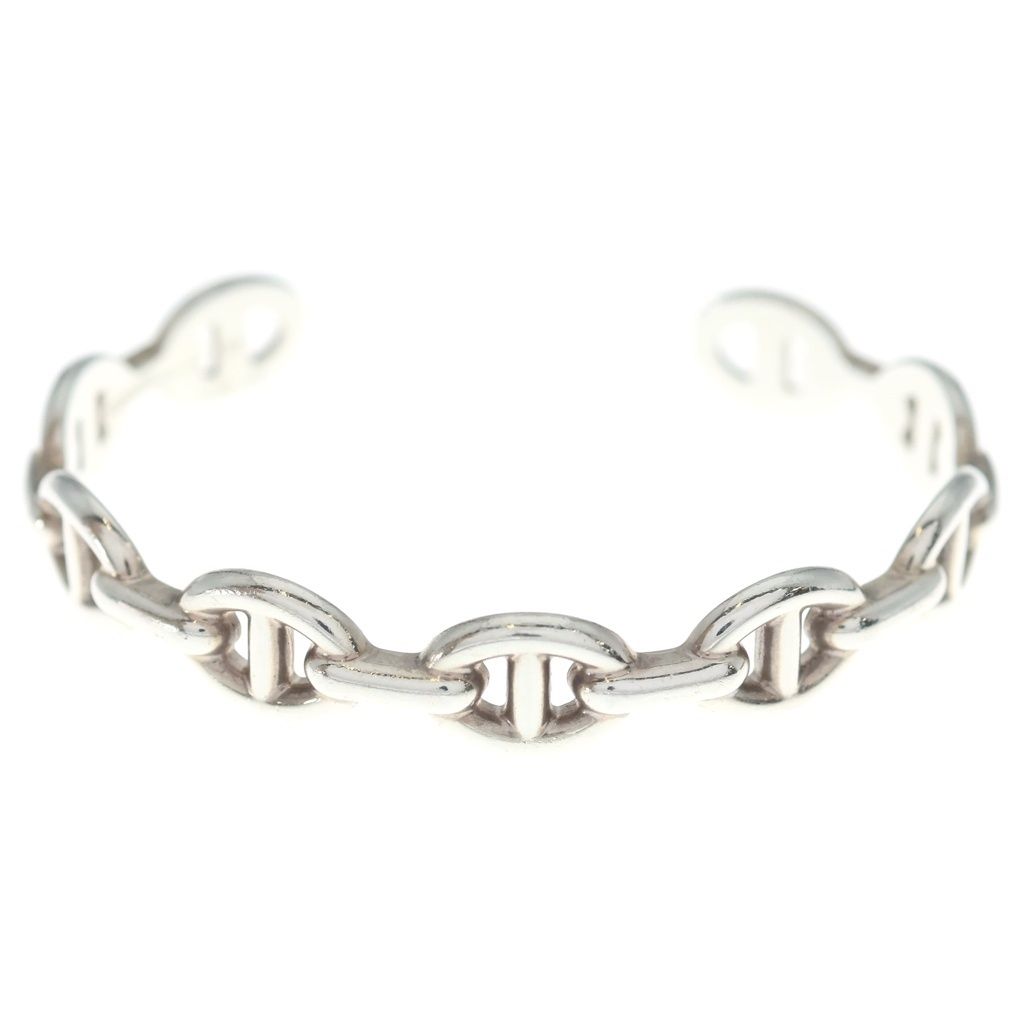 Hermes Chaine D'ancre Bangle Silver Bracelet