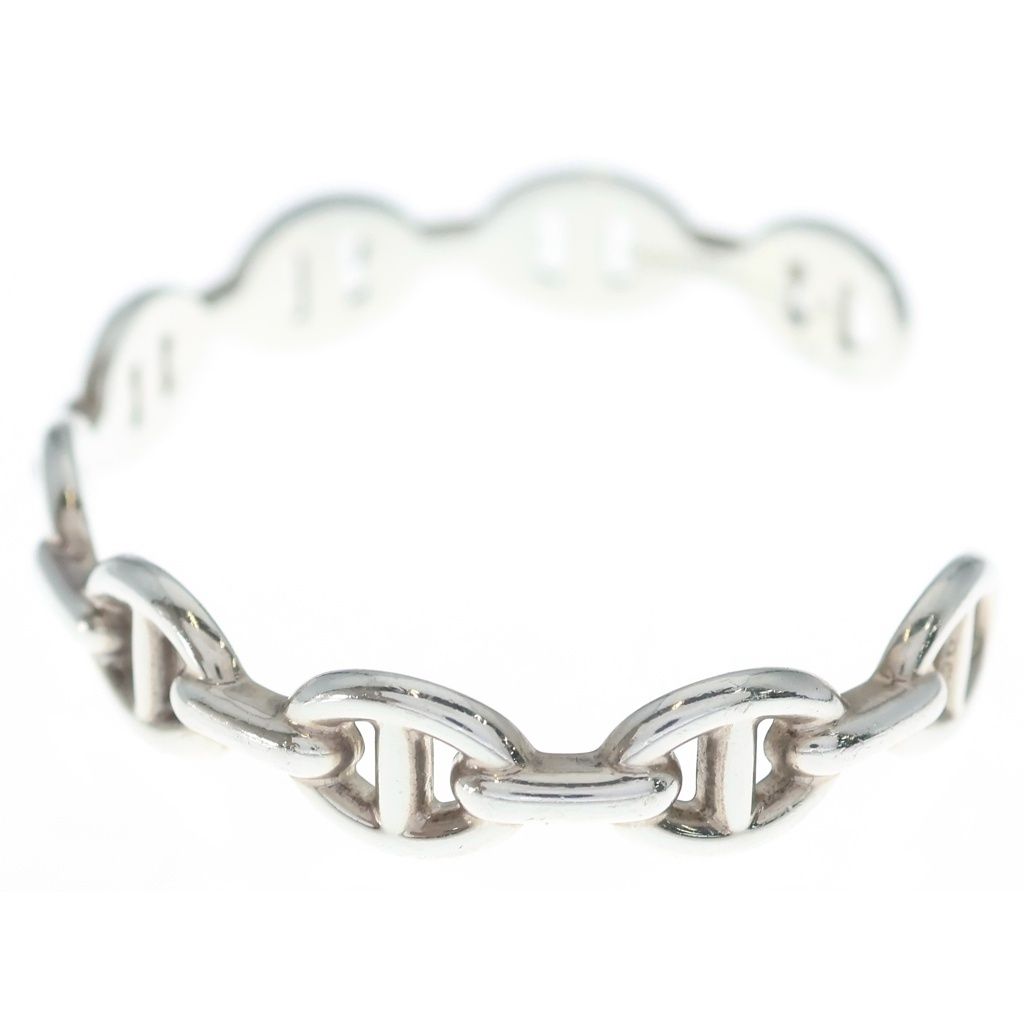 Hermes Chaine D'ancre Bangle Silver Bracelet — view 4