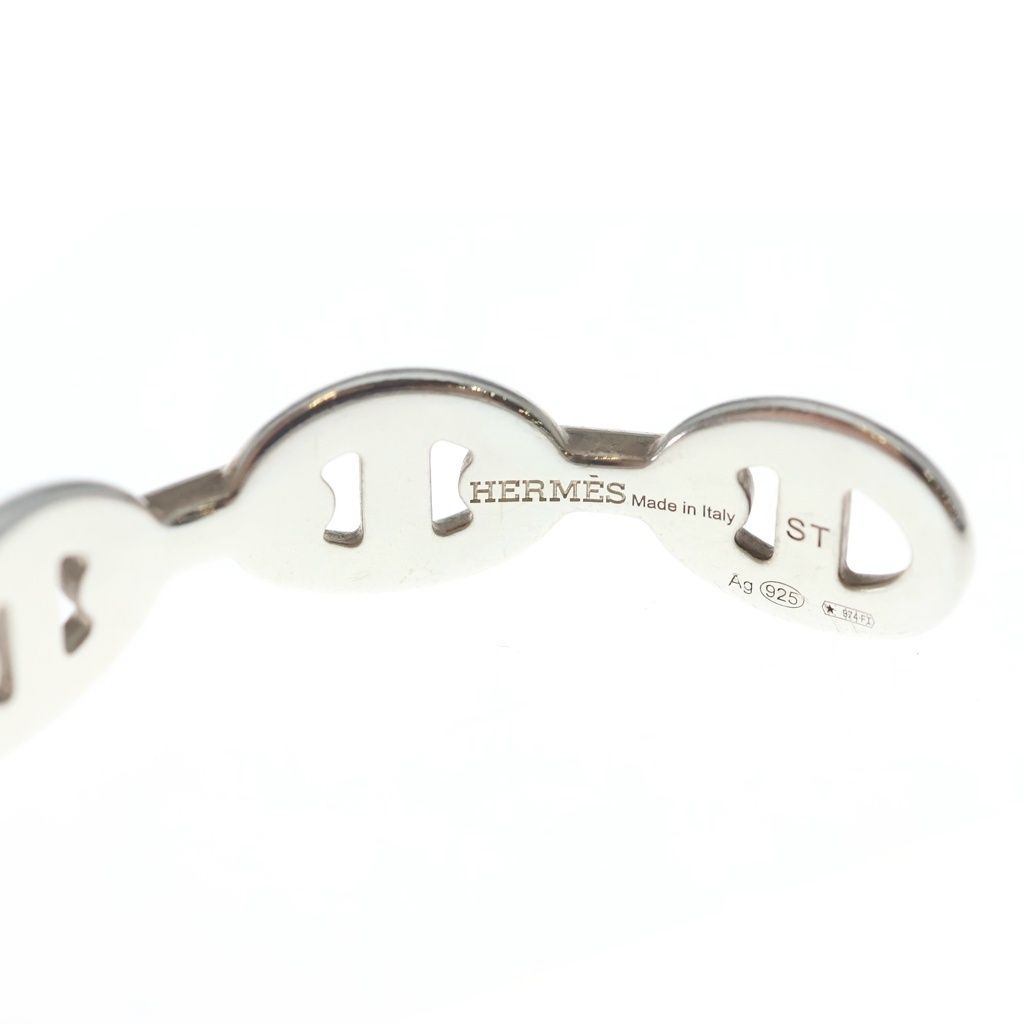 Hermes Chaine D'ancre Bangle Silver Bracelet — view 5
