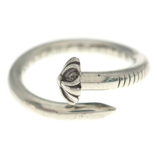 Chrome Hearts Nail Crsball Cross Ball Ring Silver