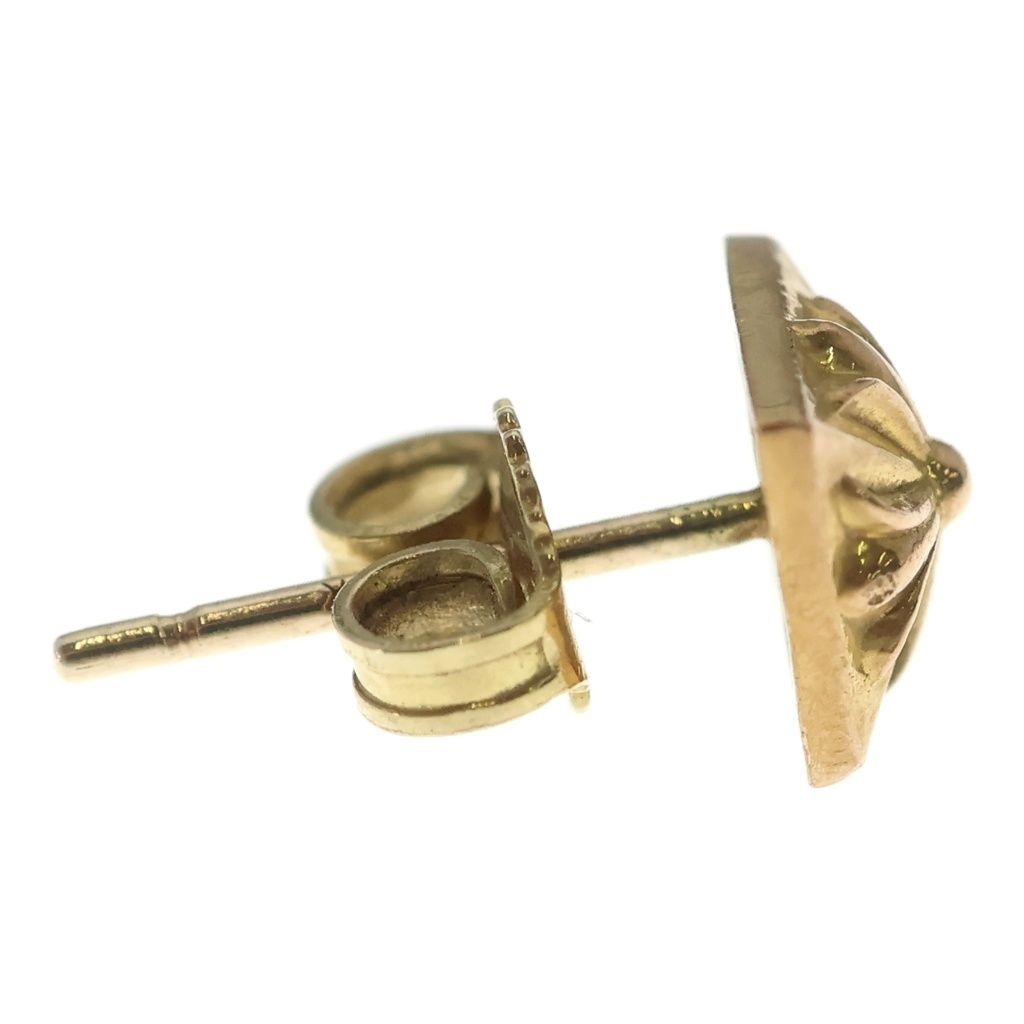 Chrome Hearts 22k Stud Pyramid Pls Earrings Gold — view 4