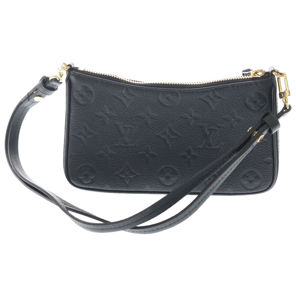 Louis Vuitton Monogram Empreinte Pouch 2-Way Shoulder Bag Chain Black Leather — view 2