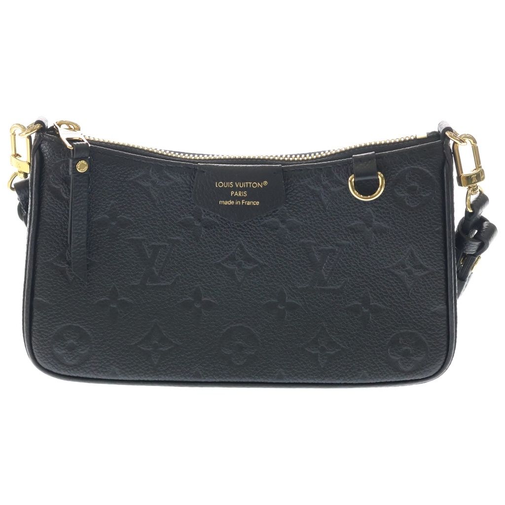 Louis Vuitton Monogram Empreinte Pouch 2-Way Shoulder Bag Chain Black Leather