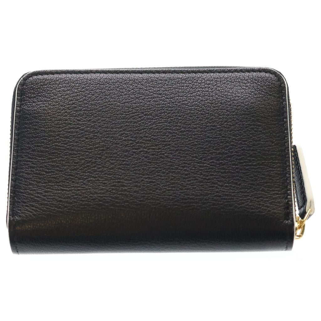 Chanel CC Logo Zip Coin Case Mini Wallet Black Leather Gold — view 2