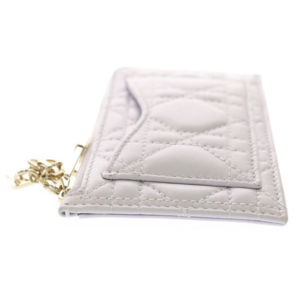 Dior Monsieur Cannage Fragment Case Card Coin Light Purple Leather Gold — view 3