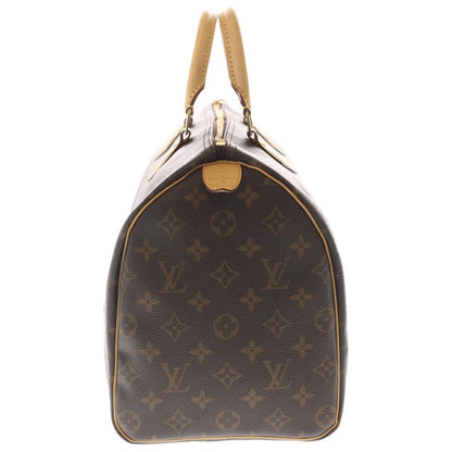 Louis Vuitton Speedy 35 Monogram Leather Handbag Gold Brown — view 3
