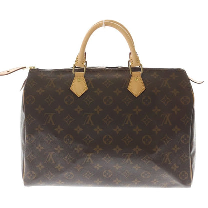 Louis Vuitton Speedy 35 Monogram Leather Handbag Gold Brown — view 2