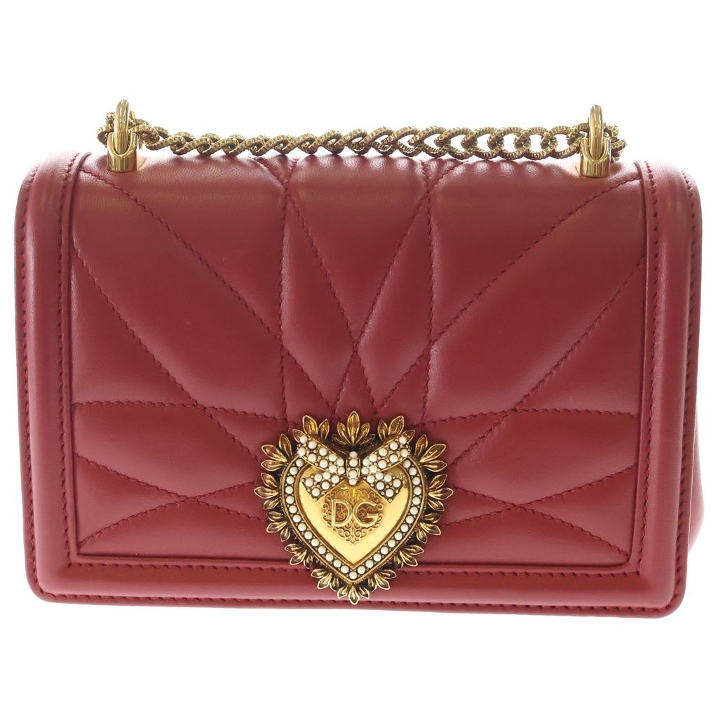 Dolce & Gabbana Devotion Small Leather Chain Shoulder Bag