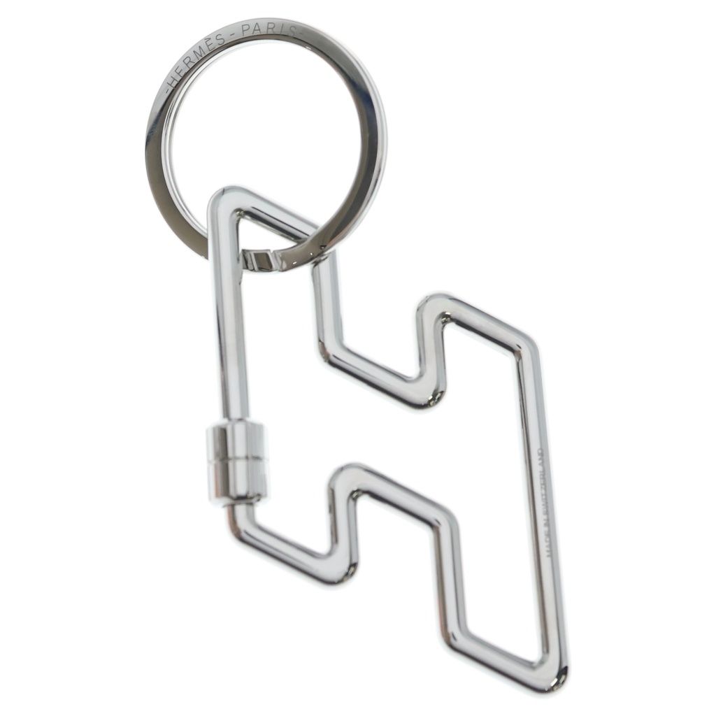 Hermes to Speed Key Ring Key Holder Bag Charm Silver — view 2