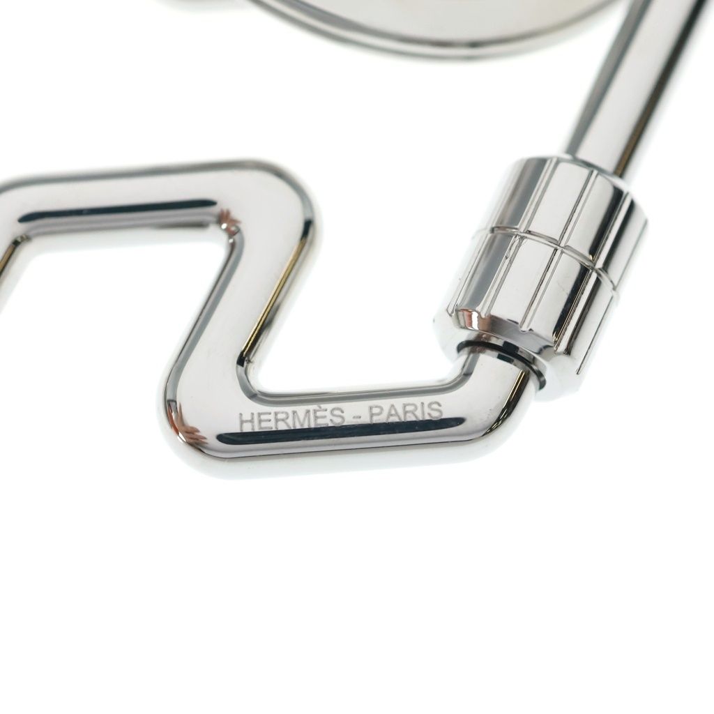 Hermes to Speed Key Ring Key Holder Bag Charm Silver — view 5