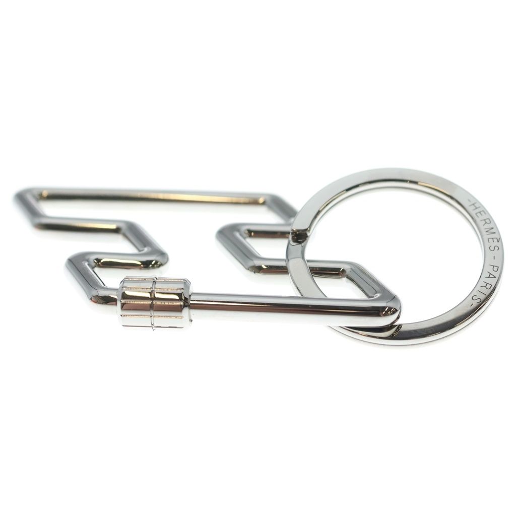 Hermes to Speed Key Ring Key Holder Bag Charm Silver — view 3