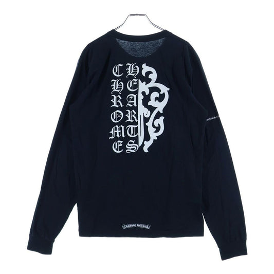 Chrome Hearts Vine Daga Print Chest Pocket Sleeve Logo Long T-Shirt Crew Neck