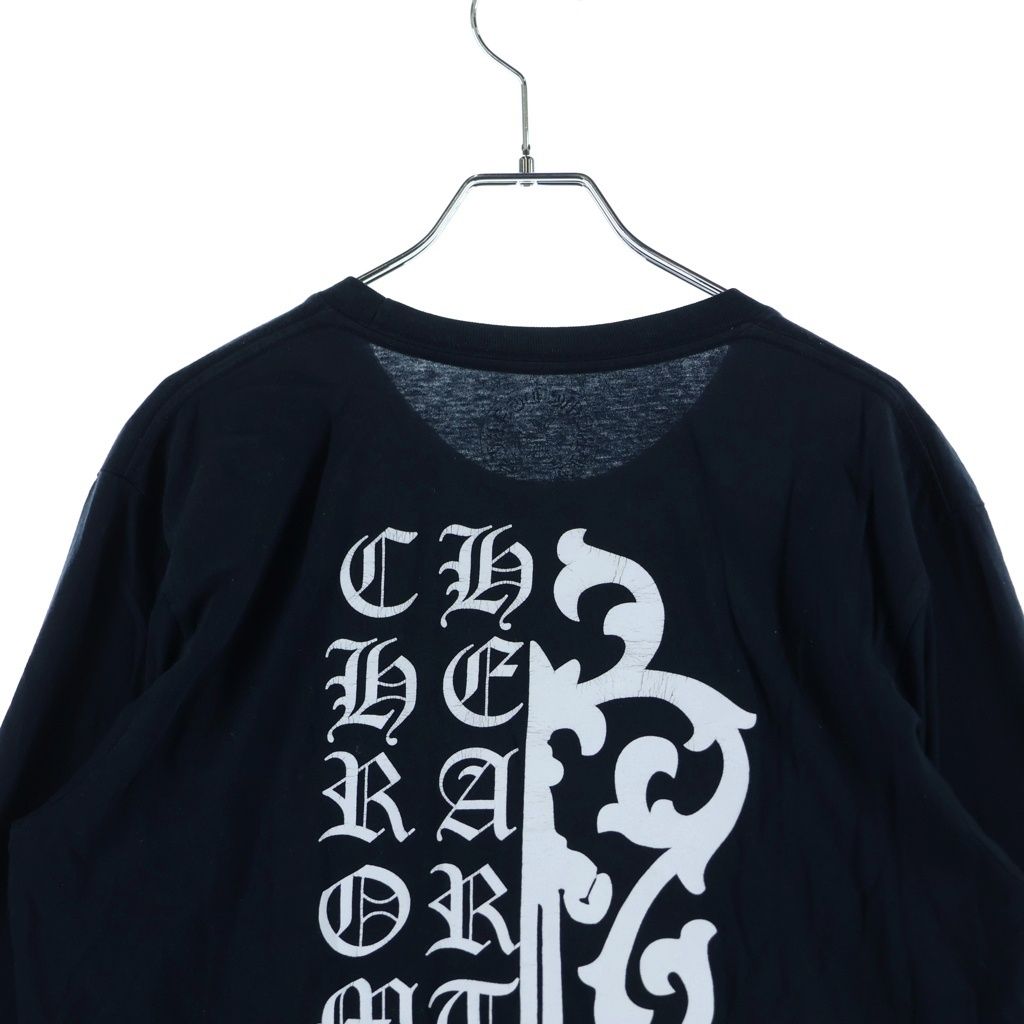 Chrome Hearts Vine Daga Print Chest Pocket Sleeve Logo Long T-Shirt Crew Neck — view 3