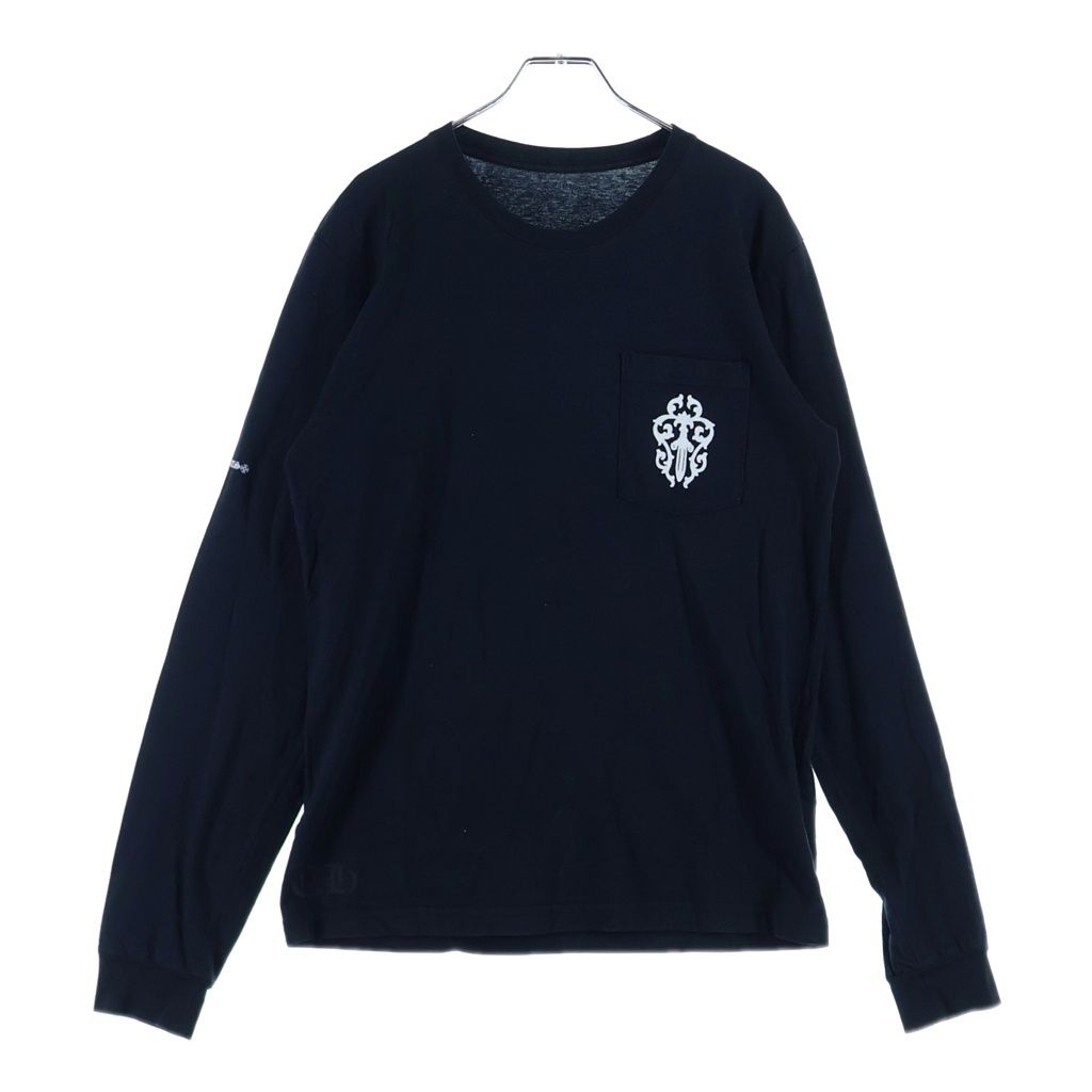 Chrome Hearts Vine Daga Print Chest Pocket Sleeve Logo Long T-Shirt Crew Neck — view 2
