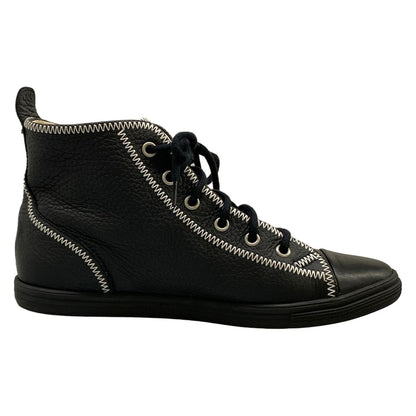 Chanel Sneakers Black High Cut Leather — view 2