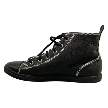 Chanel Sneakers Black High Cut Leather — view 3