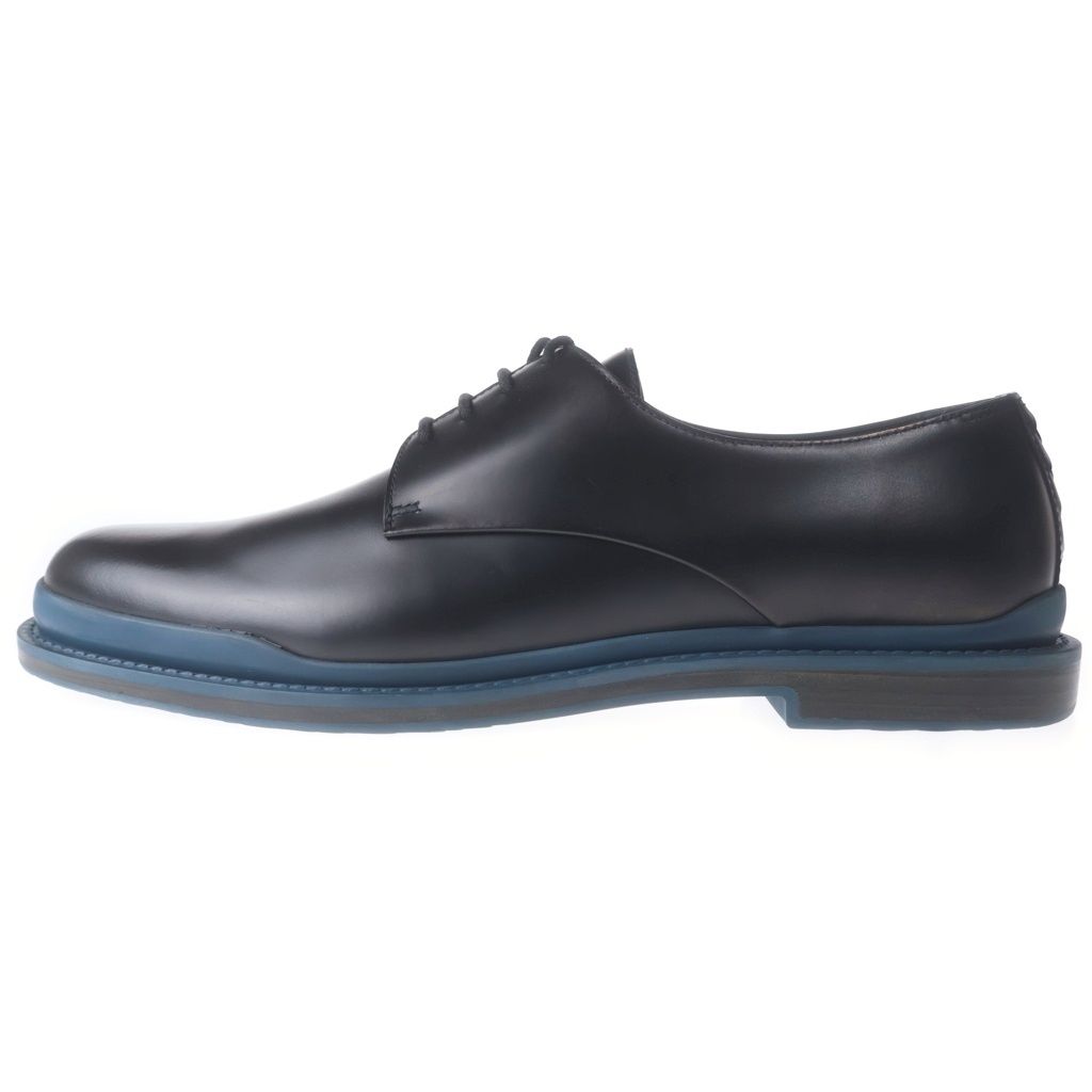 Bottega Veneta Intrecciato Leather Lace Up Dress Business Shoes Dark Brown Blue