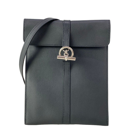 Hermes Shoulder Bag Grenant Go Black Silver