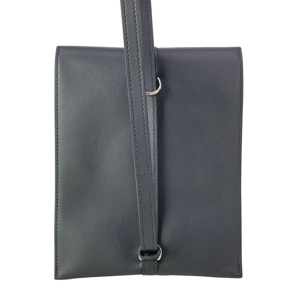 Hermes Shoulder Bag Grenant Go Black Silver — view 3