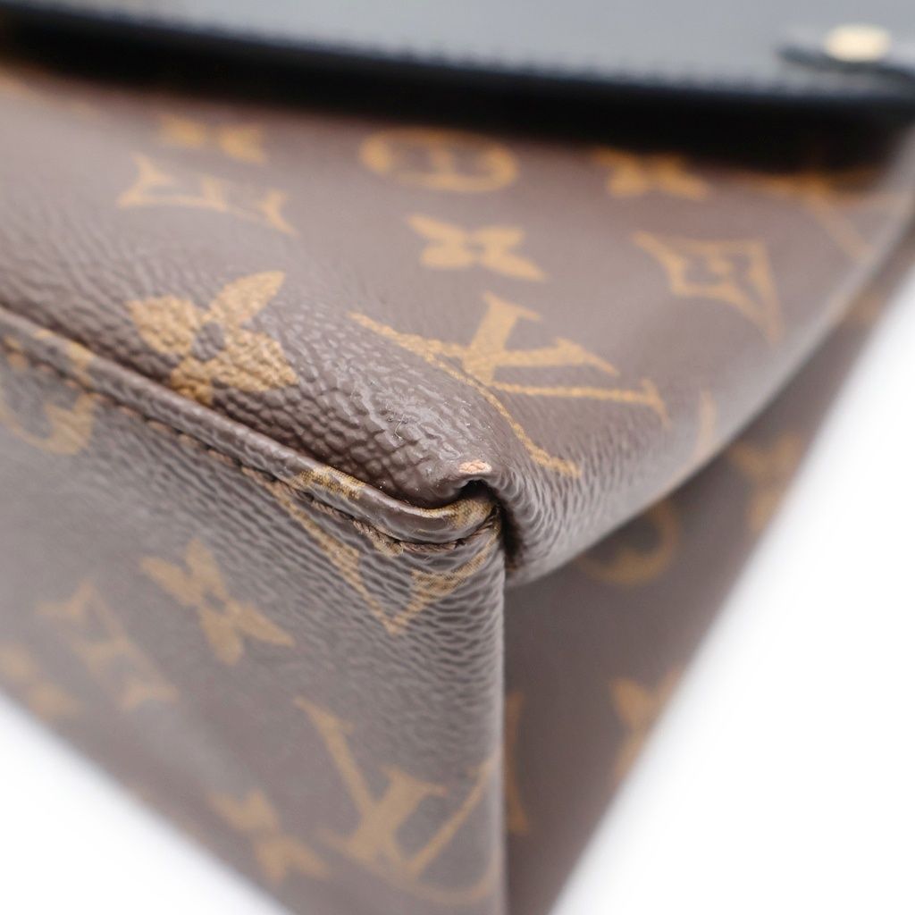 Louis Vuitton Monogram Saint Michel Epi Leather Shoulder Bag Gold Black Brown — view 6