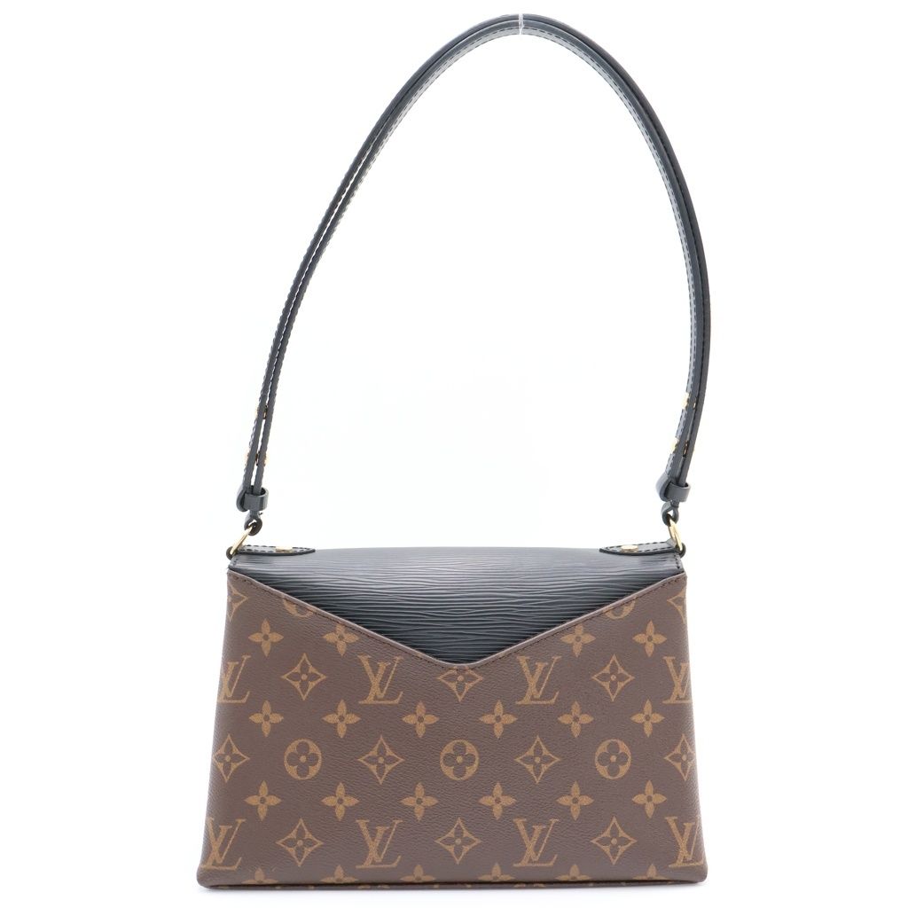 Louis Vuitton Monogram Saint Michel Epi Leather Shoulder Bag Gold Black Brown — view 2