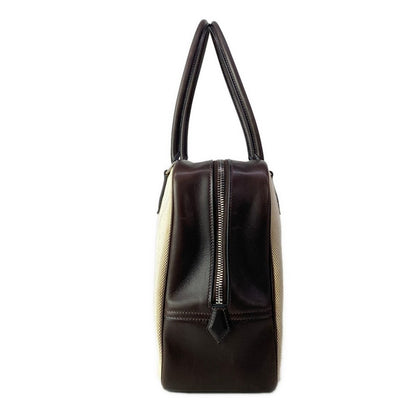 Hermes Handbag Plume 32 Ivory Dark Brown Silver — view 4