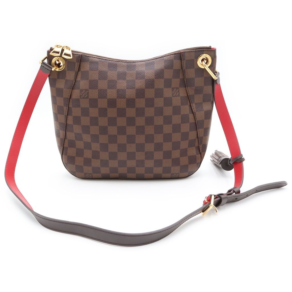 Louis Vuitton Damier Southbank Shoulder Bag Brown Leather Gold — view 2