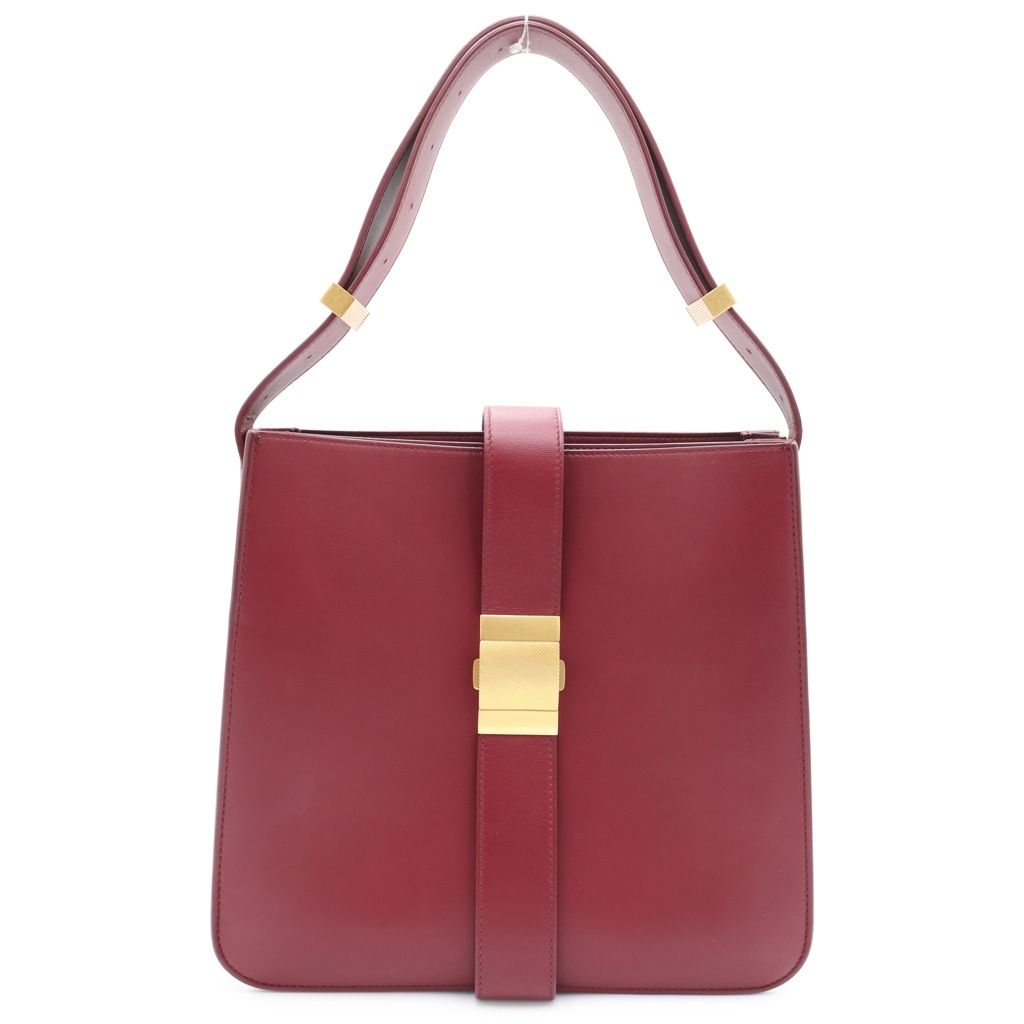 Bottega Veneta Marie Shoulder Bag Red Burgundy Leather Gold