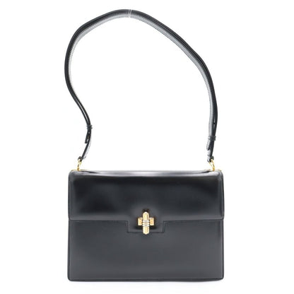 Gucci Turnlock Shoulder Bag Black Leather Gold