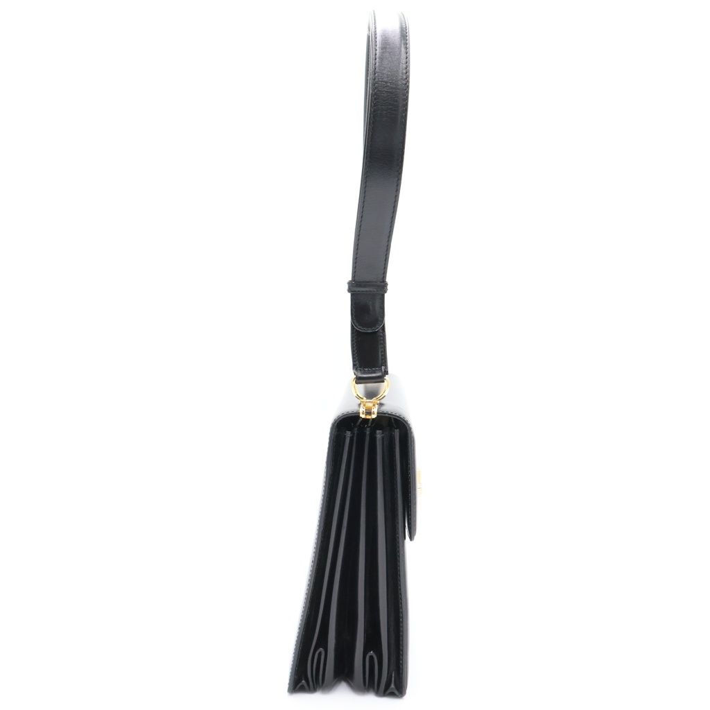 Gucci Turnlock Shoulder Bag Black Leather Gold — view 3