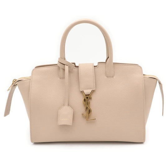Saint Laurent Paris Baby Downtown Cabas Cassandra Logo Plate Leather 2-Way