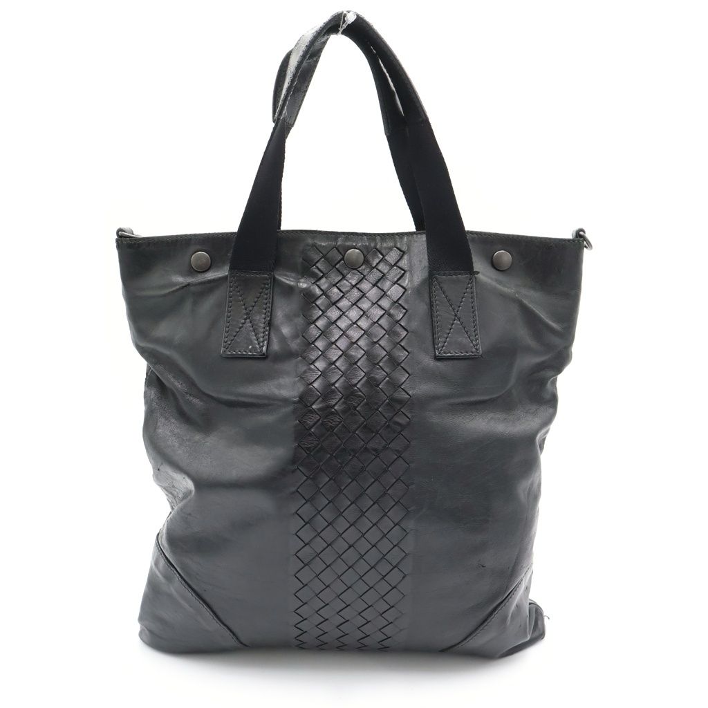Bottega Veneta Intrecciato Tote Black Leather — view 2