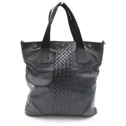 Bottega Veneta Intrecciato Tote Black Leather — view 2