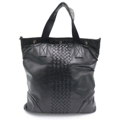 Bottega Veneta Intrecciato Tote Black Leather