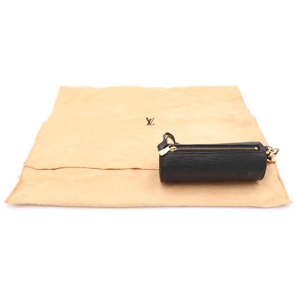 Louis Vuitton Epi Souflo Handbag Black Noir Leather Gold — view 6
