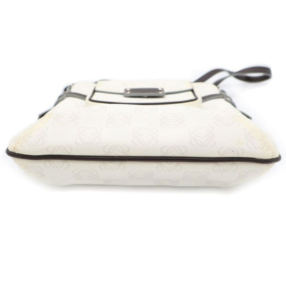 Loewe Anagram Shoulder Bag White Brown Leather Silver — view 4