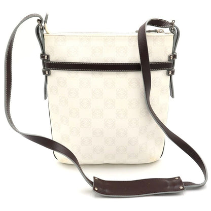 Loewe Anagram Shoulder Bag White Brown Leather Silver — view 2