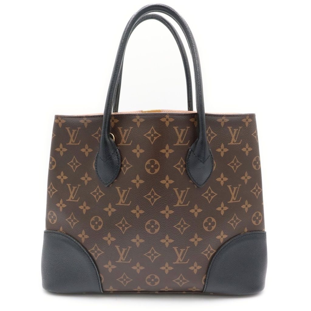 Louis Vuitton Monogram Flandrine 2-Way Shoulder Bag Tote Brown Black Noir — view 2