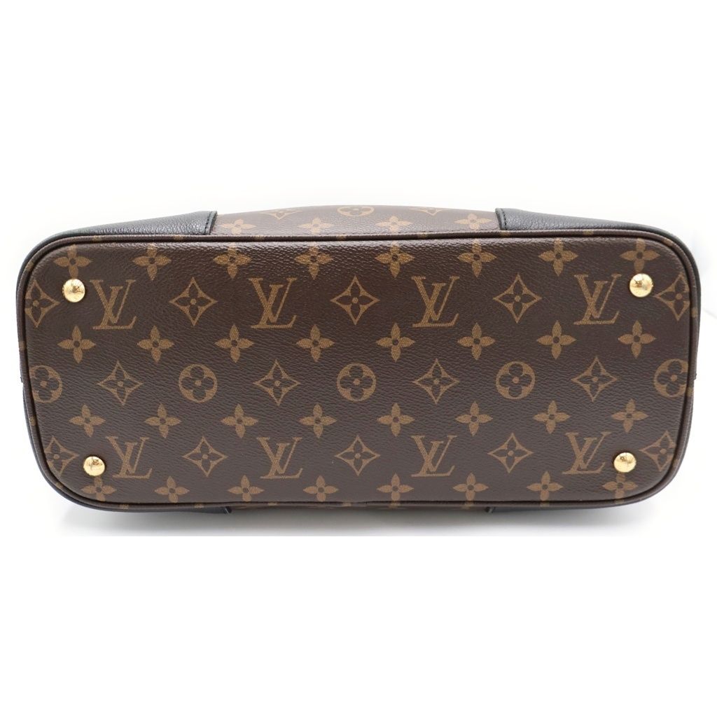 Louis Vuitton Monogram Flandrine 2-Way Shoulder Bag Tote Brown Black Noir — view 4