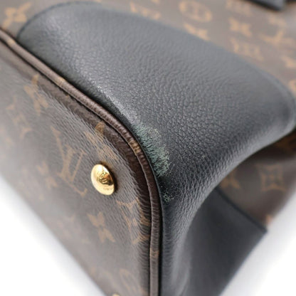 Louis Vuitton Monogram Flandrine 2-Way Shoulder Bag Tote Brown Black Noir — view 6
