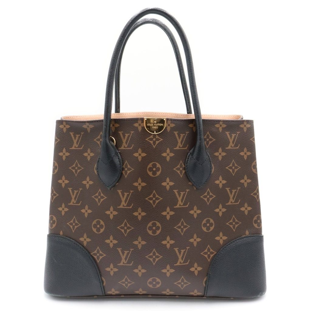 Louis Vuitton Monogram Flandrine 2-Way Shoulder Bag Tote Brown Black Noir