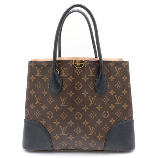 Louis Vuitton Monogram Flandrine 2-Way Shoulder Bag Tote Brown Black Noir
