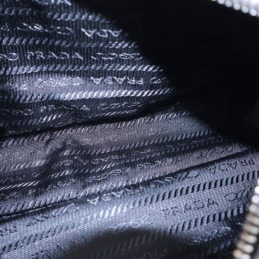 Prada Re Edition Re-Nylon Shoulder Bag Black Silver — view 5