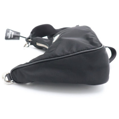 Prada Re Edition Re-Nylon Shoulder Bag Black Silver — view 3